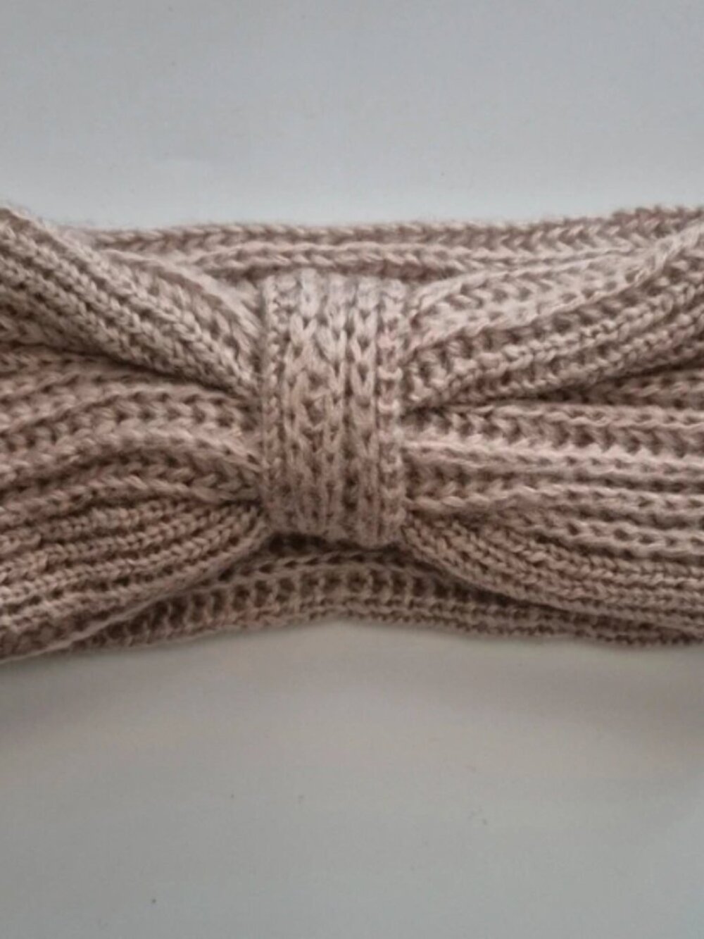 Knit headband pale pink